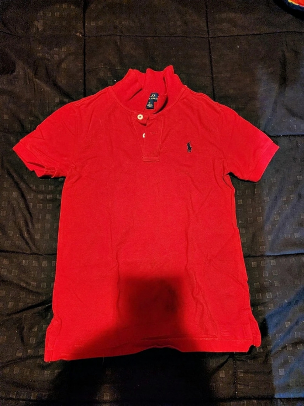 Polo Ralph Lauren Cotton Mesh Polo Shirt Boys 6 Red